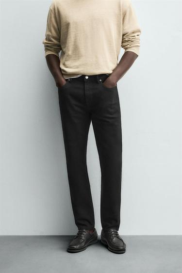 BASIC SLIM FIT JEANS - Black by Zara