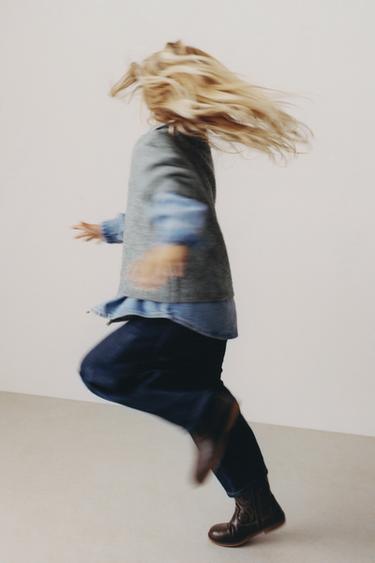 EMBROIDERED KNIT SWEATER - Grey marl by Zara