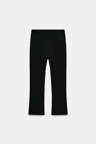 CREPE CAPRI TROUSERS WITH VENT - Black by Zara