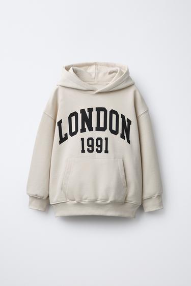 VARSITY HOODIE - Ecru by Zara - Image 0