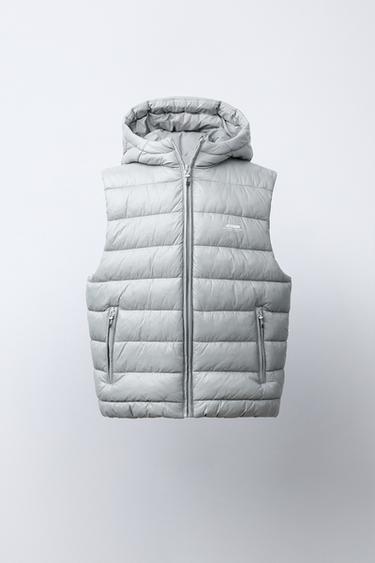ULTRALIGHT TEXT GILET - Grey by Zara