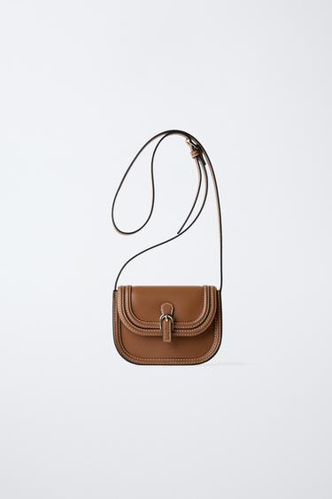 MINI BUCKLE CROSSBODY BAG - Brown by Zara