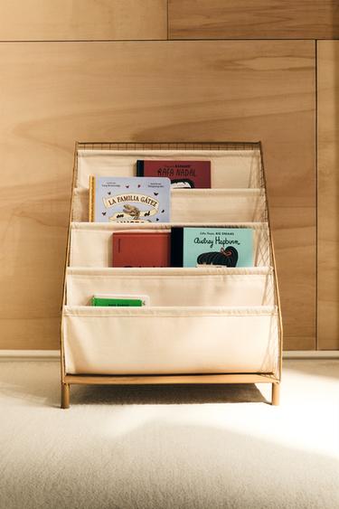 KIDS' METAL BOOK RACK - Mustard by Zara
