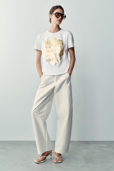BARREL TROUSERS - Ecru by Zara