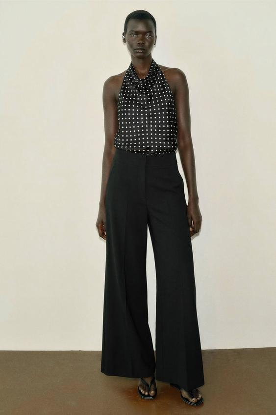 HIGH-WAIST WIDE-LEG TROUSERS - Black by Zara - Image 0