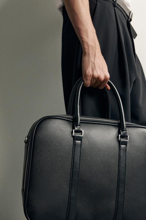 TEXTURED BRIEFCASE - Black by Zara - Image 0