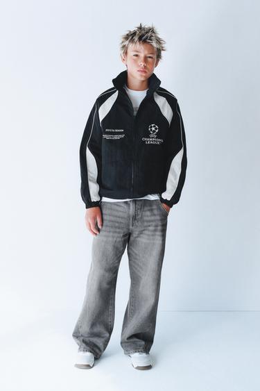 UEFA CHAMPIONS LEAGUE ® WATER-REPELLENT HOODED JACKET - Black by Zara