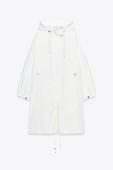 OVERSIZE MULTI-POSITION HOODED PARKA ZW COLLECTION - White by Zara