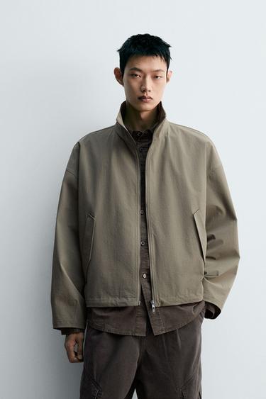 TEXTURED TECHNICAL JACKET - Greenish by Zara