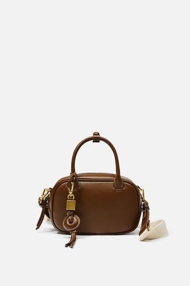 MINI TOPSTITCHED BAG - Dark tan by Zara