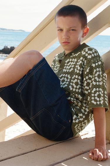 CROCHET KNIT SHIRT - Green by Zara