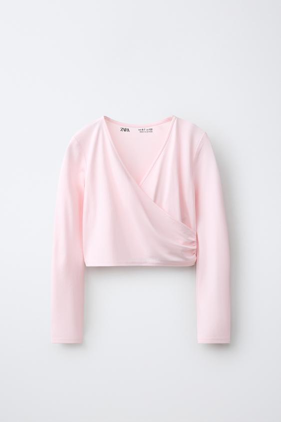 CROSSOVER GYM TOP - Pastel pink by Zara - Image 0