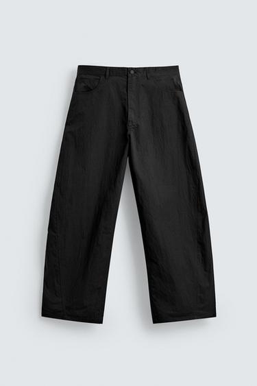 CURVED FIT TROUSERS - Black by Zara
