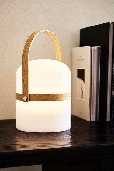 CORDLESS TABLE LAMP WITH HANDLE - White by Zara