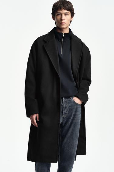 WATER-REPELLENT TEXTURED COAT - Black by Zara