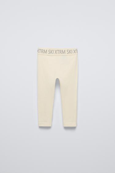 RIBBED SKI COLLECTION LEGGINGS - Ecru by Zara - Image 0