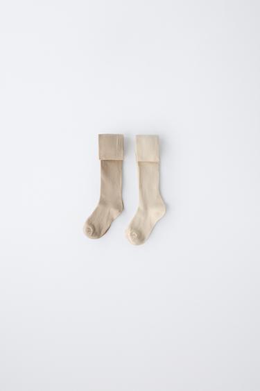 2-PACK OF PLAIN TIGHTS - Sand by Zara - Image 0