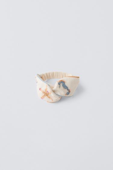 EMBROIDERED TURBAN - Ecru by Zara