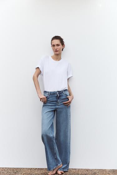 Z1975 WIDE-LEG HIGH-WAIST LONG LENGTH JEANS - Mid-blue by Zara - Image 0