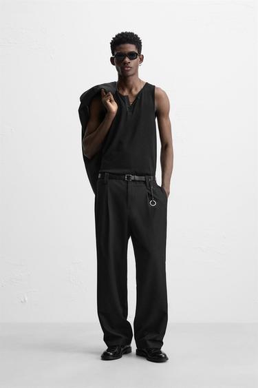 SEMI-SHEER TANK TOP - Black by Zara - Image 0
