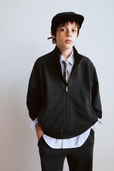 COMFORT BOMBER JACKET - Mid-grey by Zara