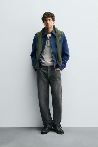 ZIP-UP WOOL EFFECT JACKET - Bluish by Zara - Image 0