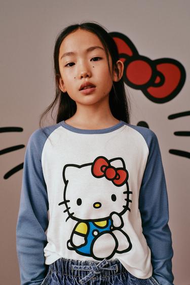 COTTON AND MODAL HELLO KITTY © SANRIO T-SHIRT - Oyster-white by Zara