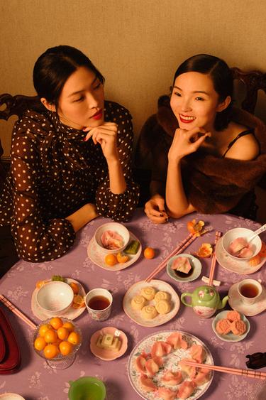 POLKA DOT BLOUSE WITH BOW - brown/white by Zara