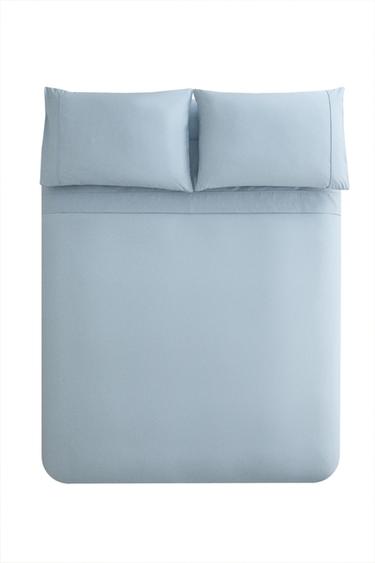 PERCALE DUVET COVER (300 THREAD COUNT) - Pastel blue by Zara