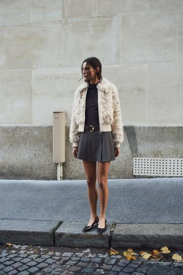 PLEATED SKORT WITH BELT - Brown by Zara