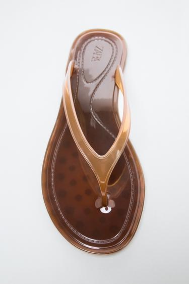JELLY TOE POST SANDALS - Brown by Zara