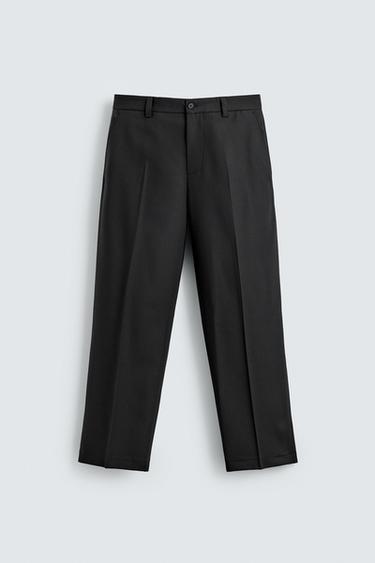 WOOL SUIT TROUSERS - Black by Zara
