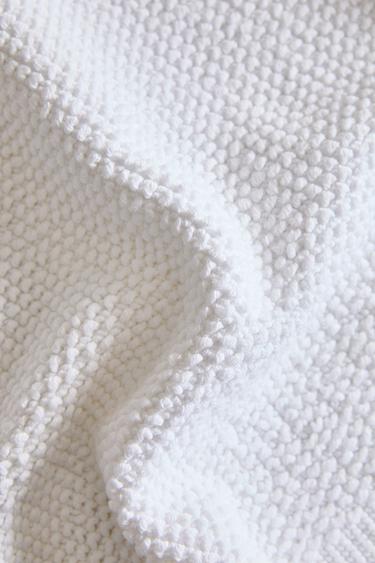 NON-SLIP COTTON BATH MAT - White by Zara