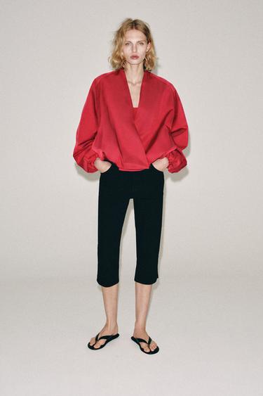 ZW COLLECTION BOMBER JACKET - Red by Zara