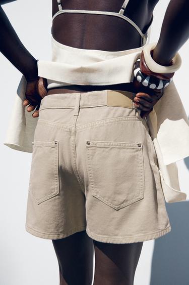 Z1975 MOM FIT SHORTS - camel by Zara
