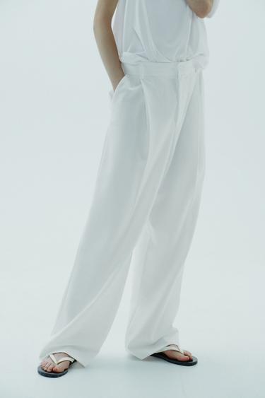 DARTED TROUSERS - White by Zara