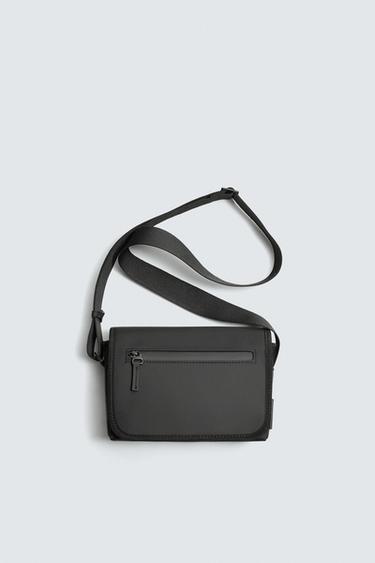 RUBBERISED CROSSBODY BAG - Black by Zara