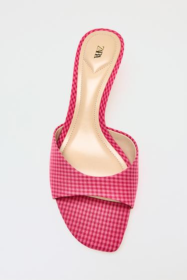 GINGHAM PRINT SANDALS - Multicoloured by Zara