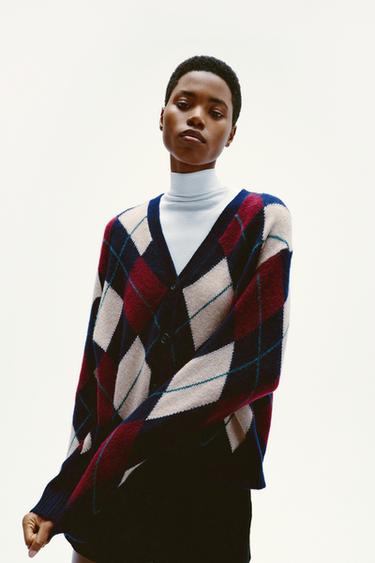 DIAMOND WOOL JACKET - Navy blue by Zara - Image 0