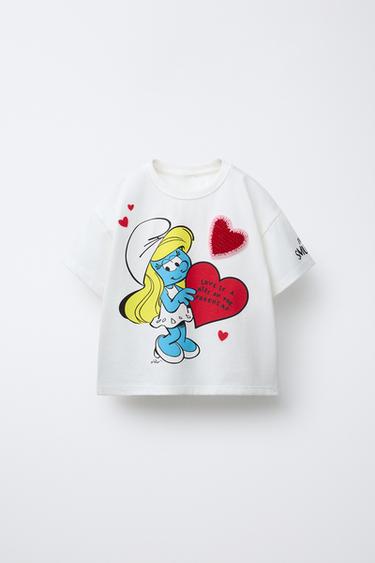 THE SMURFS ™ PRINT T-SHIRT - White by Zara - Image 0