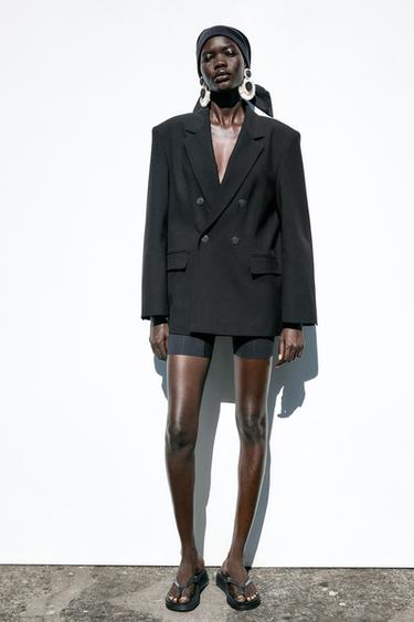 OVERSIZE BLAZER WITH SHOULDER PADS - Black by Zara - Image 0