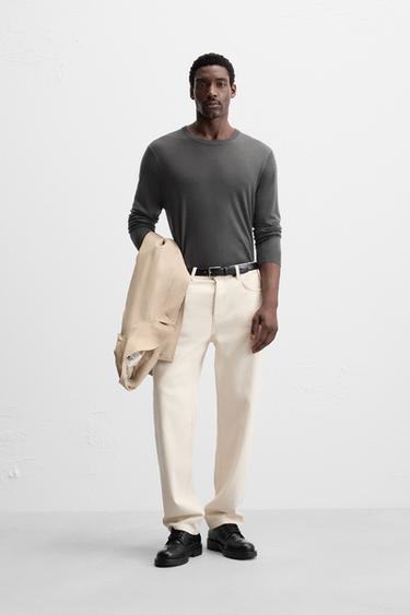 MERCERISED WOOL SWEATER - Grey by Zara - Image 0