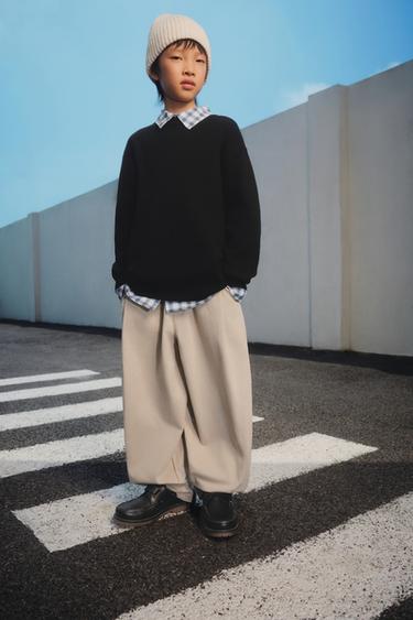 PLAIN KNIT JUMPER - Black by Zara