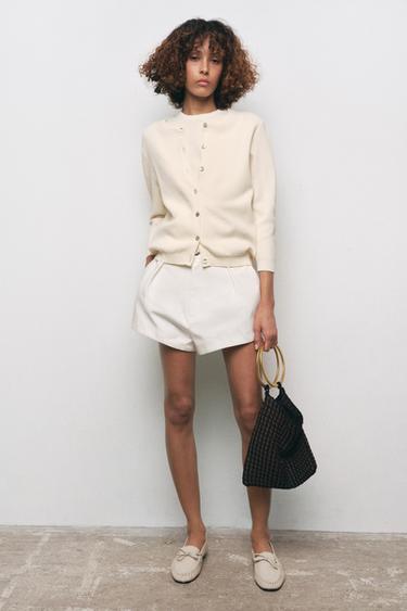 PLAIN KNIT CARDIGAN - Ivory by Zara - Image 0