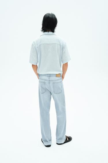 STRAIGHT FIT JEANS - Light blue by Zara