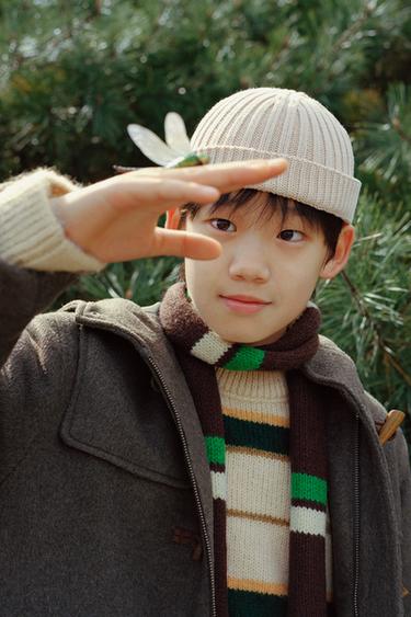 WOOL BLEND DUFFLE COAT - Taupe grey by Zara