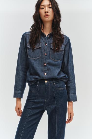Z1975 DENIM SHIRT - Blue by Zara