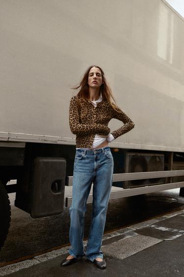 ANIMAL PRINT CARDIGAN - Black / Brown by Zara - Image 0
