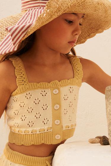 LIMITED EDITION OPENWORK KNIT TOP - Ecru by Zara - Image 0
