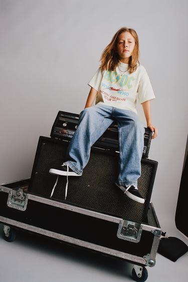 AC/DC ® PRINTED T-SHIRT - Cream by Zara